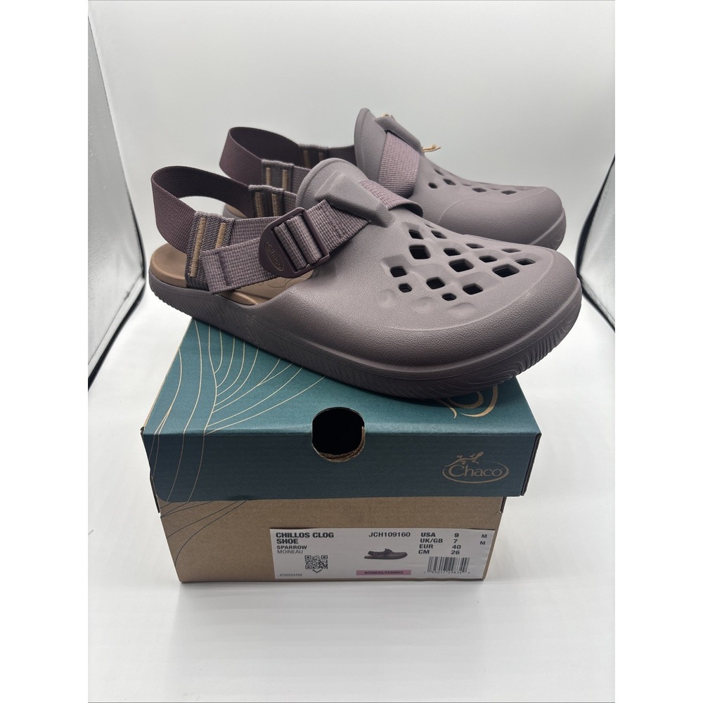 Chaco Chillos Clog Slip On Shoe Sparrow Brown (Purple) Women's Size 9 New